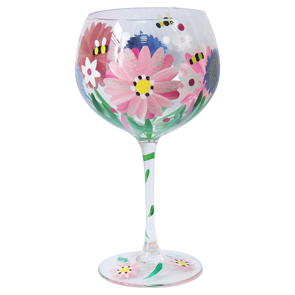 Alliums & Bees by Lynsey Johnstone Stemmed Gin Glass