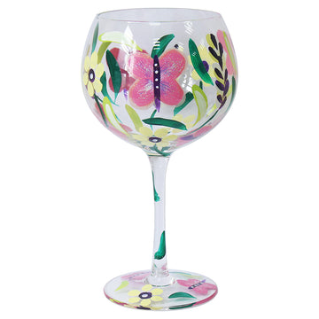Butterflies by Lynsey Johnstone Stemmed Gin Glass