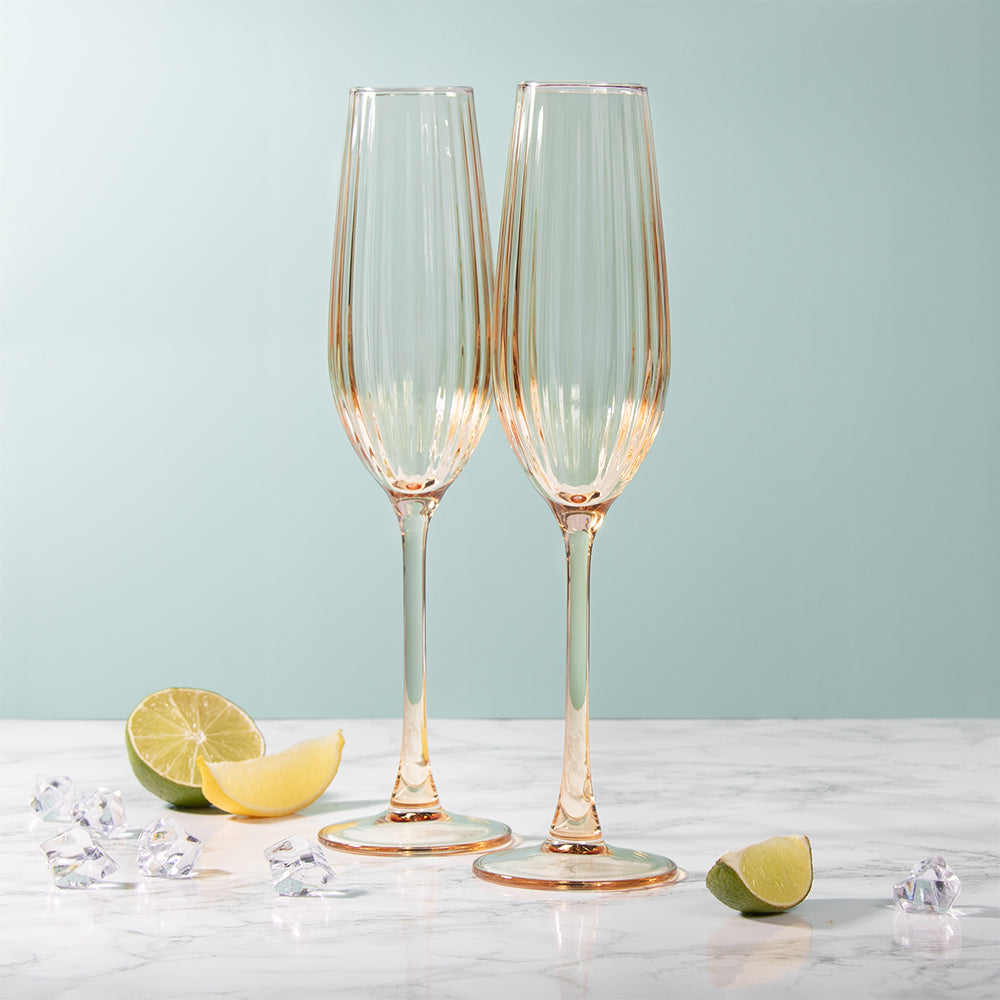 2Pcs Amber Flutes Set