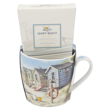Sandy Beach Tea Cup Coffee Mug Gift Set