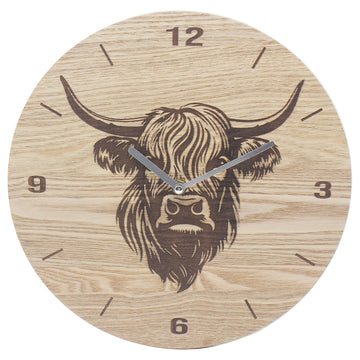 Highland Cow Wall Clock