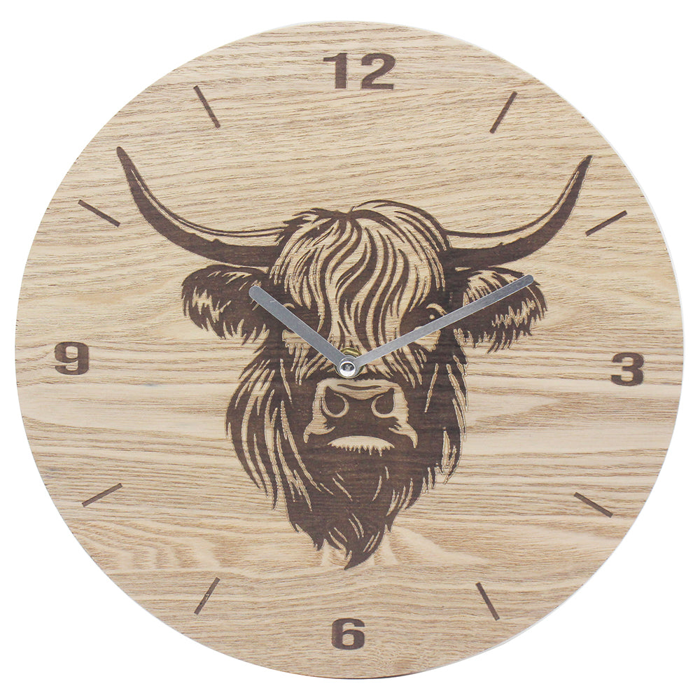 Highland Cow Wall Clock
