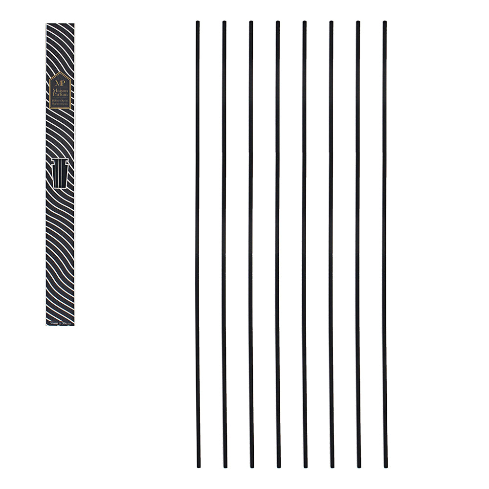 3mm x 36cm Black Fibre Reed Sticks Diffuser Replacement Reeds