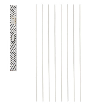3mm x 36cm White Fibre Reed Sticks Diffuser Replacement Reeds