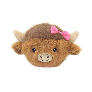 Highland Cow Pink Bow Bouncy Ball