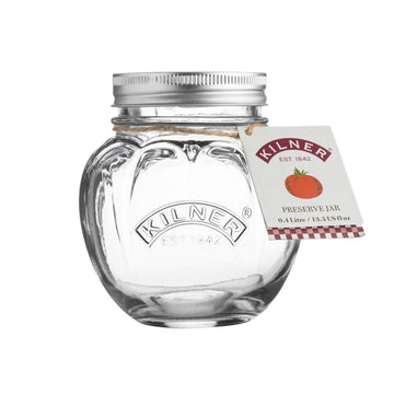 3Pcs Kilner 400ml Screw Top Tomato Shaped Glass Storage Jars