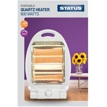 800W Portable Quartz Electric Heater
