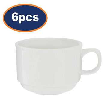 Plain White 100ml 6pcs Ceramic Teacup