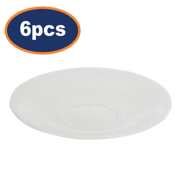 6pcs Quinn Minimalist White Cup Saucer Only for Teacup