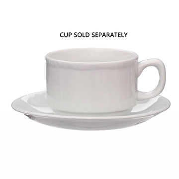 6pcs Quinn Minimalist White Cup Saucer Only for Teacup