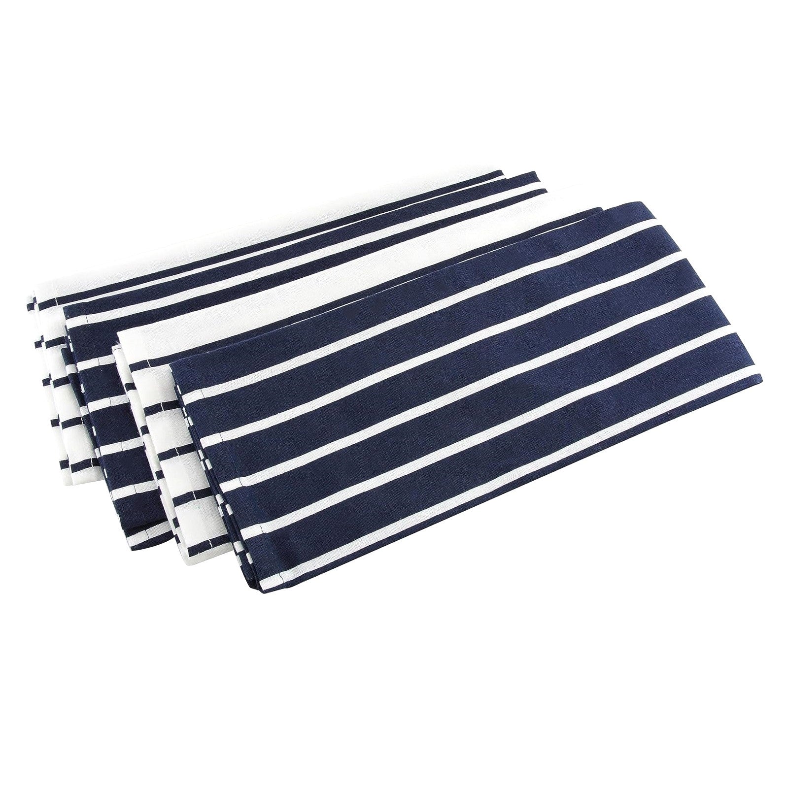 4pc Blue & White Stripes Cotton Tea Towels