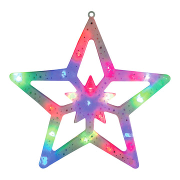 20 LED Multi Colour Christmas Window Wall Indoor Lights