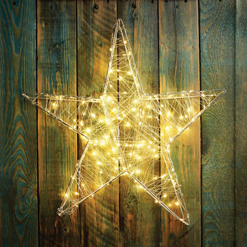 The Christmas Workshop 3D 50cm Star Light 200 Warm White LED