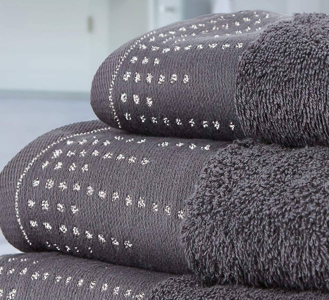 Charcoal grey best sale bath towels