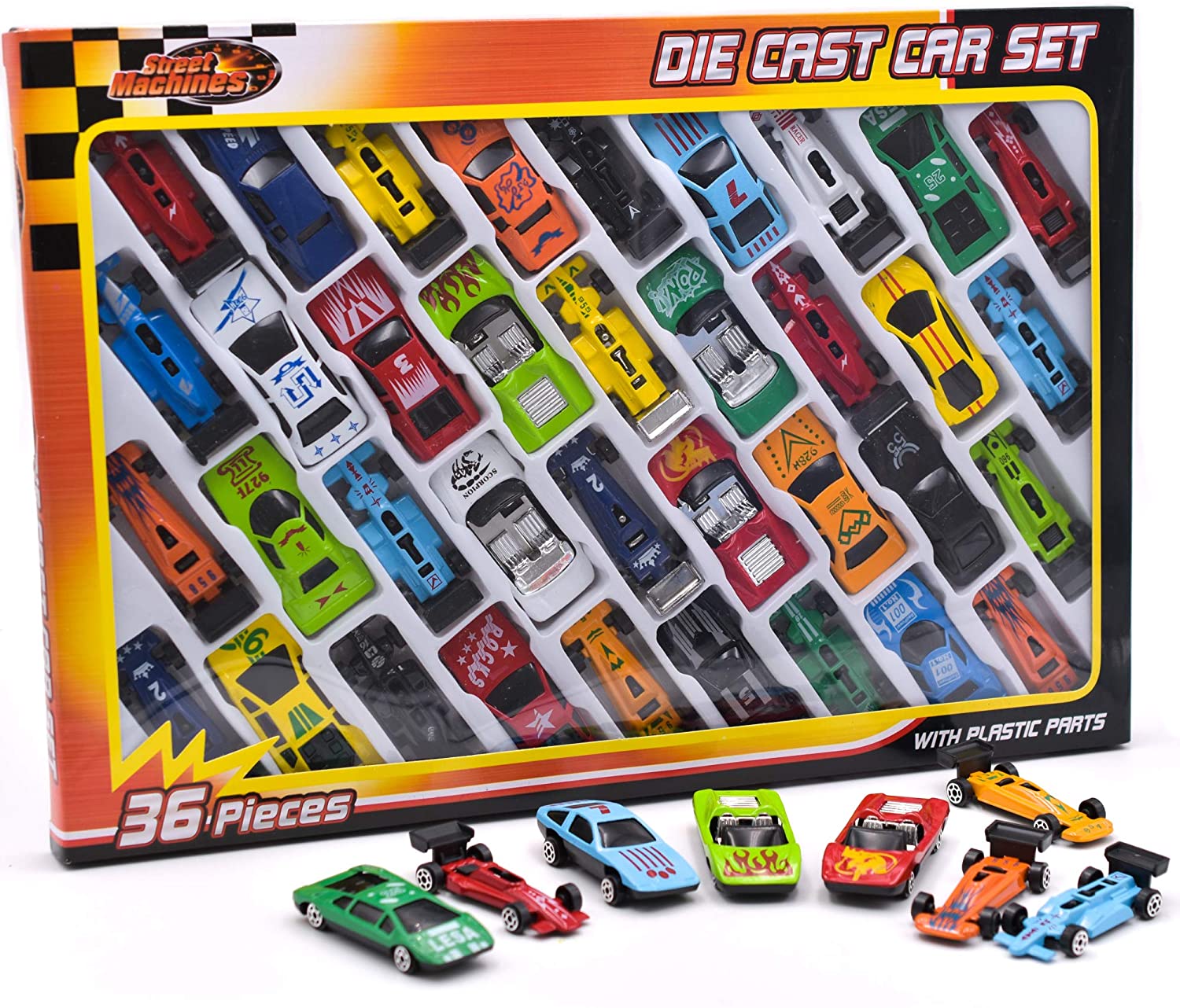 36Pc Die Cast Metal Toy Car Set