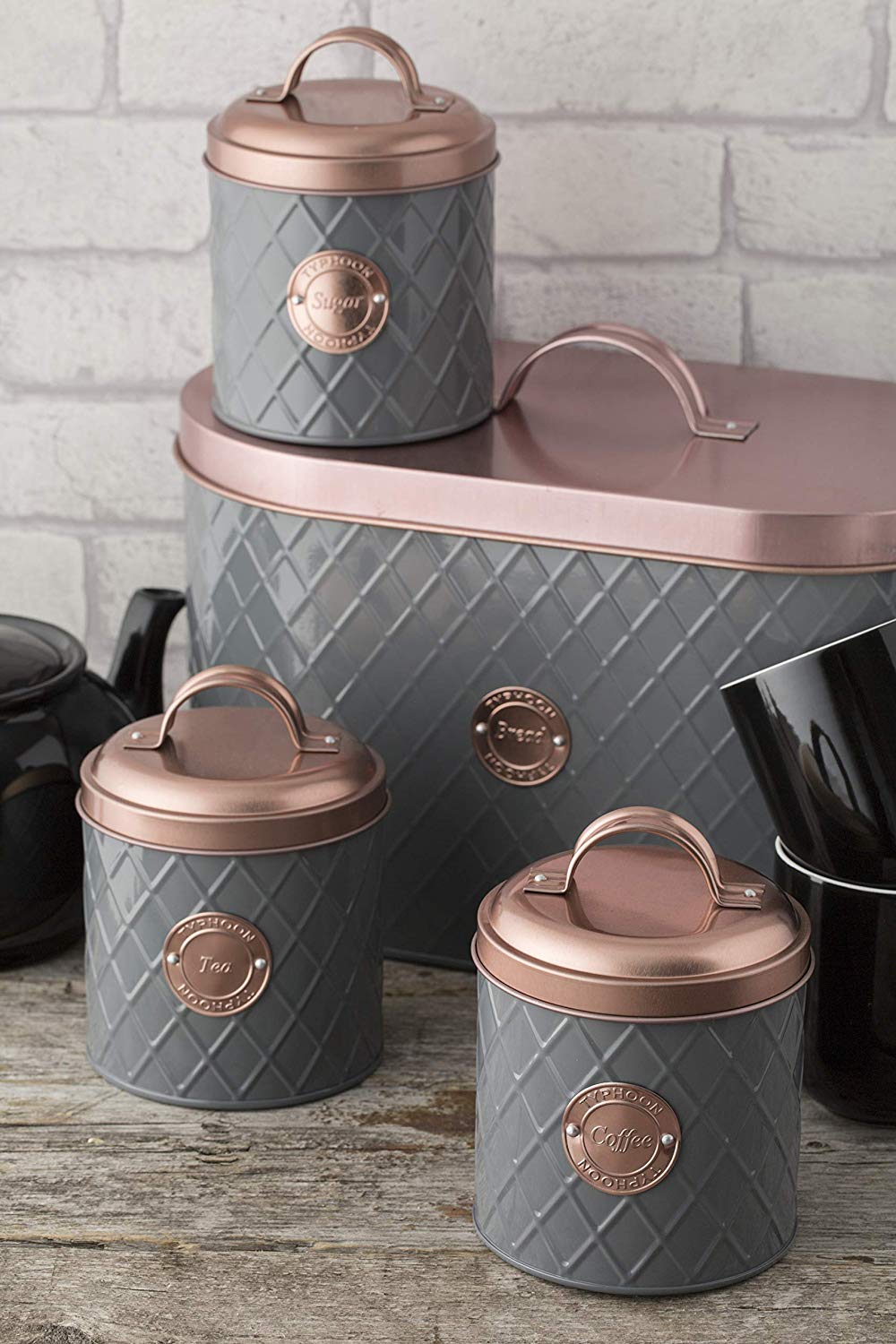 Copper tea best sale and coffee canisters