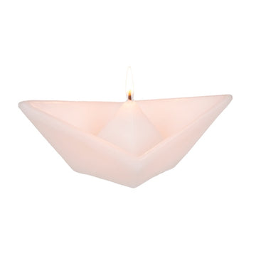 2Pcs White Floating Boat Origami Tealight