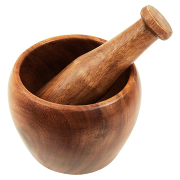 Acacia Wood Smooth Finish Mortar & Pestle