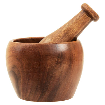 Acacia Wood Smooth Finish Mortar & Pestle