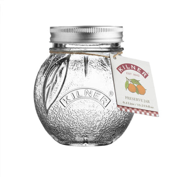 3Pcs Kilner 400ml Screw Top Orange Shaped Glass Storage Jars