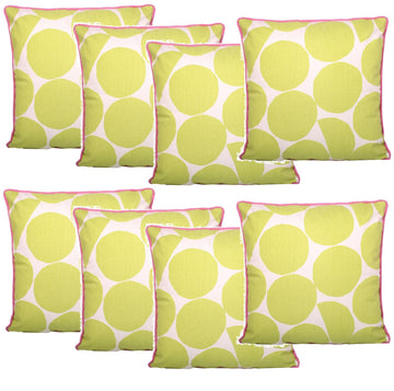 8pc Outdoor Cushion Cover Pink Green
