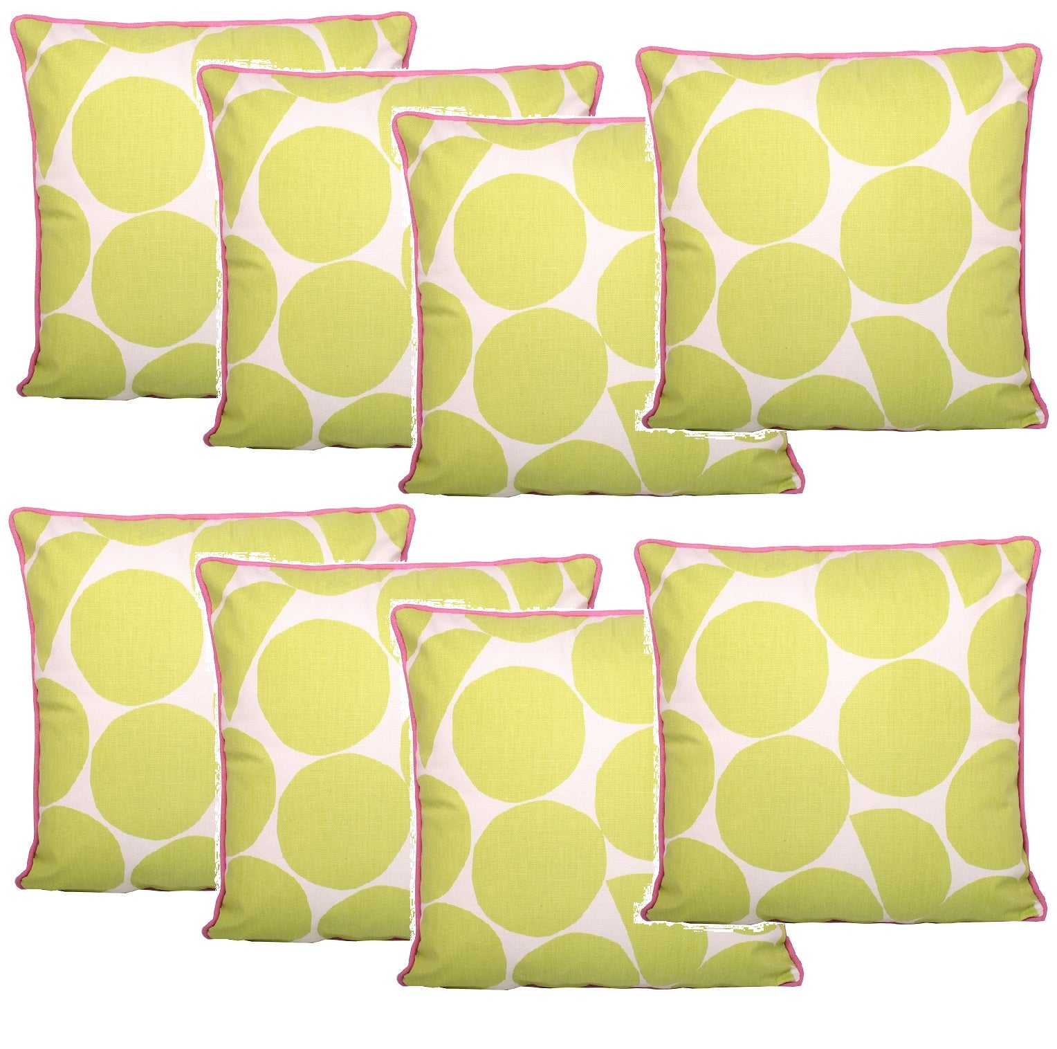 8pc Outdoor Filled Cushion Cover Pink Green