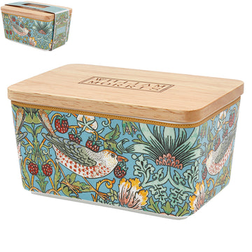 William Morris Strawberry Thief Ceramic Butter Dish