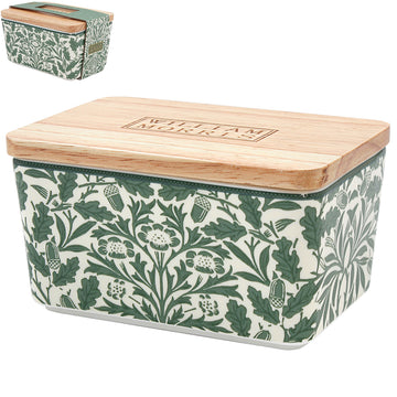William Morris Acorn Fine China Butter Dish with Lid