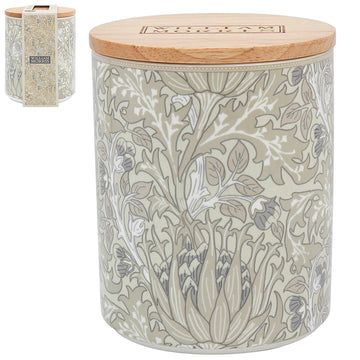 William Morris Artichoke Teal Ceramic Canister Jar