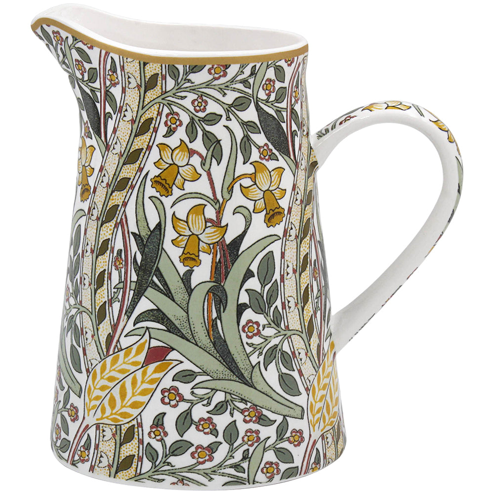 Daffodil Floral Pitcher 600ml Ceramic Jug