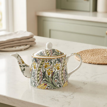 Daffodil Floral Fine China Teapot