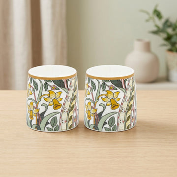 Daffodil Floral Ceramic Egg Cups