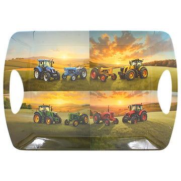 Vintage Farm Tractors Small Serving Large