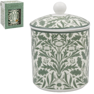 William Morris Acorn Fine China Storage Canister Jar with Lid