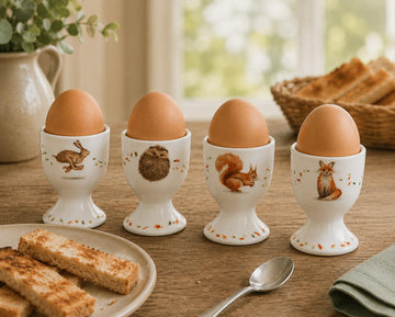 4Pcs Wildlife Fine China Egg Cups Set