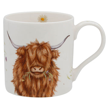 Highland Cow Fine China 350ml Coffee Mug