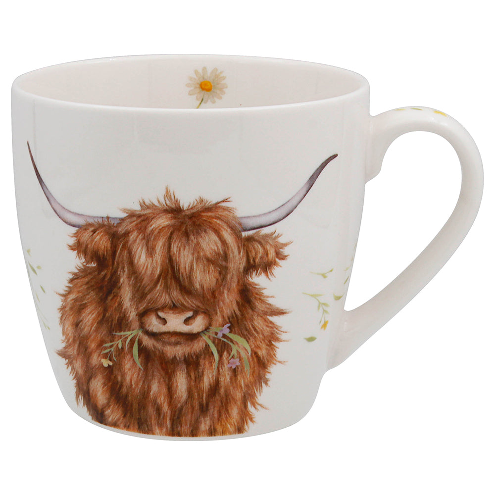 Highland Cow Fine China 450ml Breakfast Mug