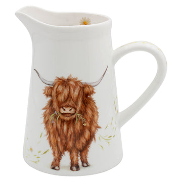 Highland Cow Ceramic Serving Jug
