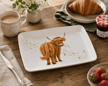 Highland Cow Melamine Small Serving Tray