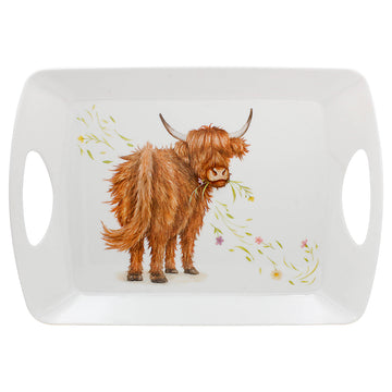Highland Cow Melamine Large Serving Tray