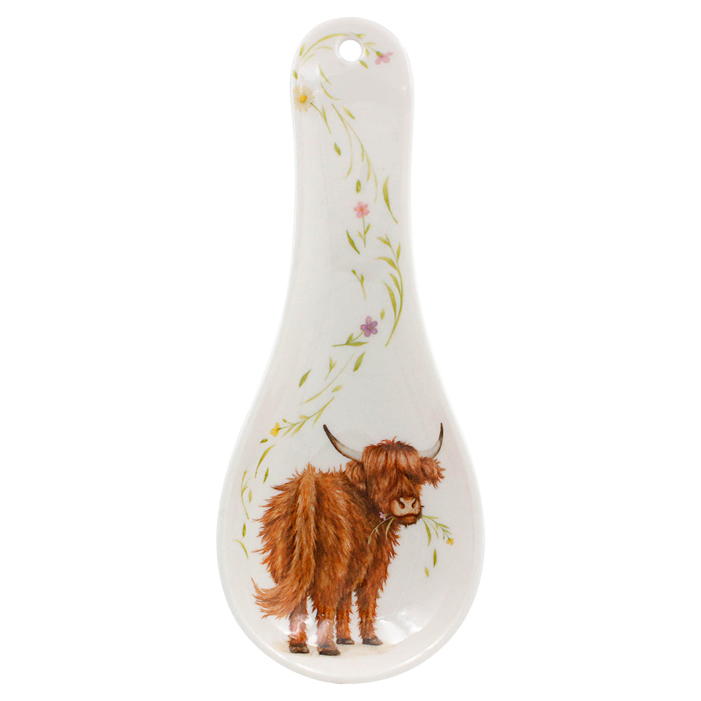 Highland Cow Melamine Spoon Rest