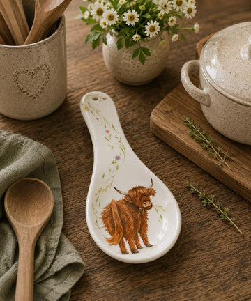 Highland Cow Melamine Spoon Rest