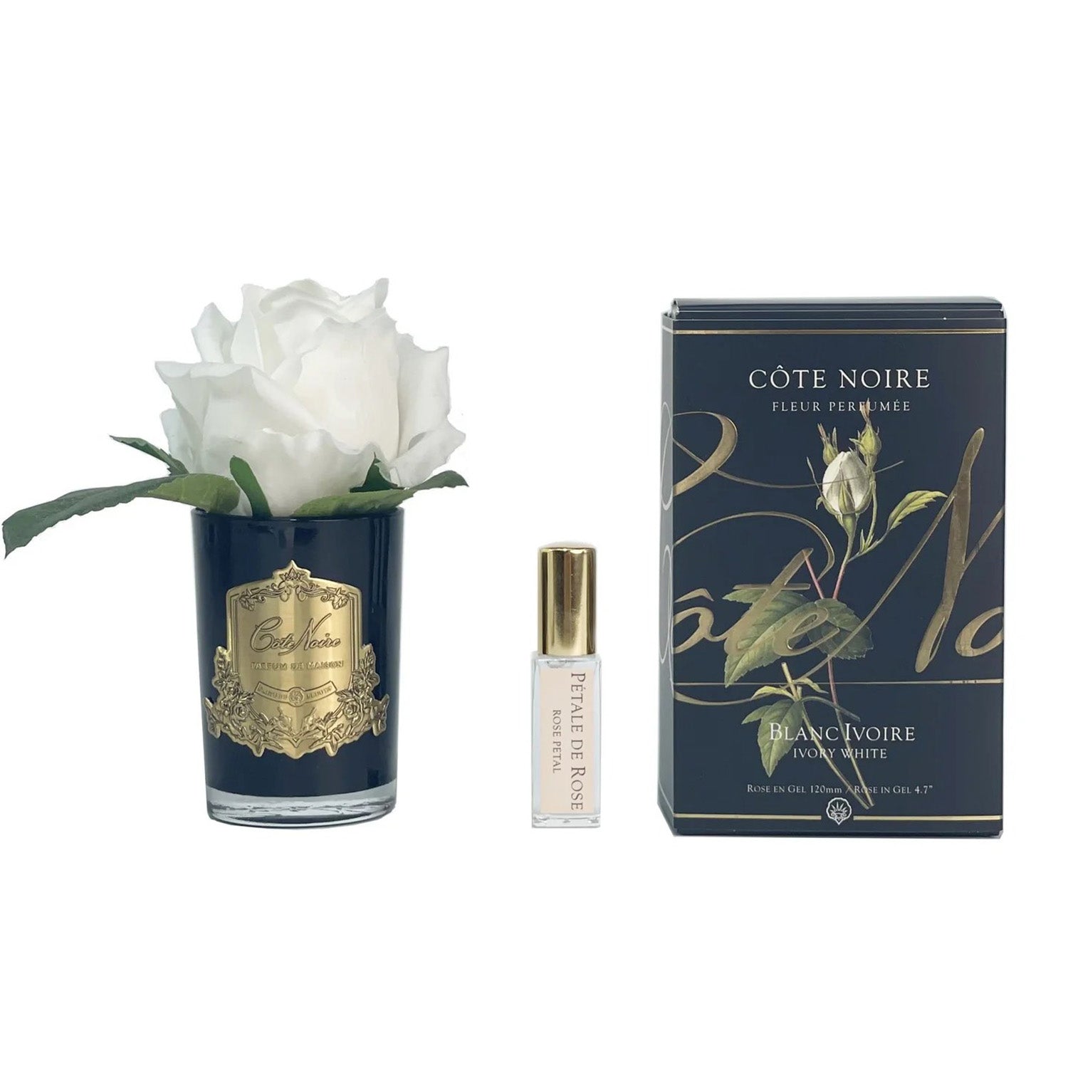 Cote Noire Perfumed Rose Bud Black White Clear Gel Air Freshener
