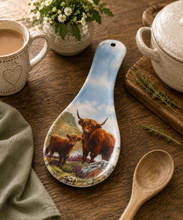 Highland Cow Melamine Spoon Rest