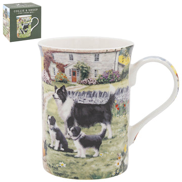 275ml Collie & Sheep Ceramic Mug