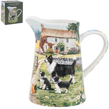 Collie Sheep Ceramic Jug