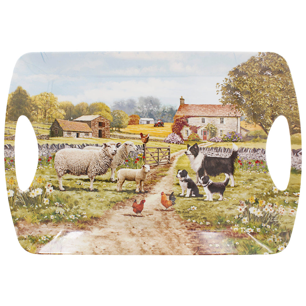 Collie & Sheep Large Serving Tray