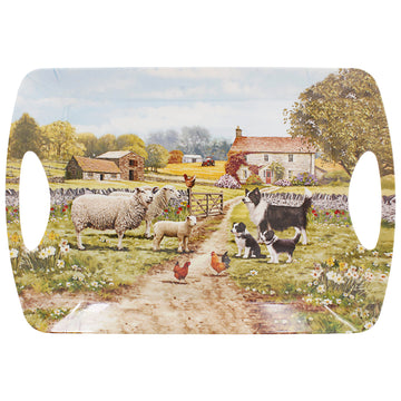 Collie & Sheep Large Serving Tray