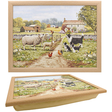 Collie & Sheep Cushioned Lap Tray
