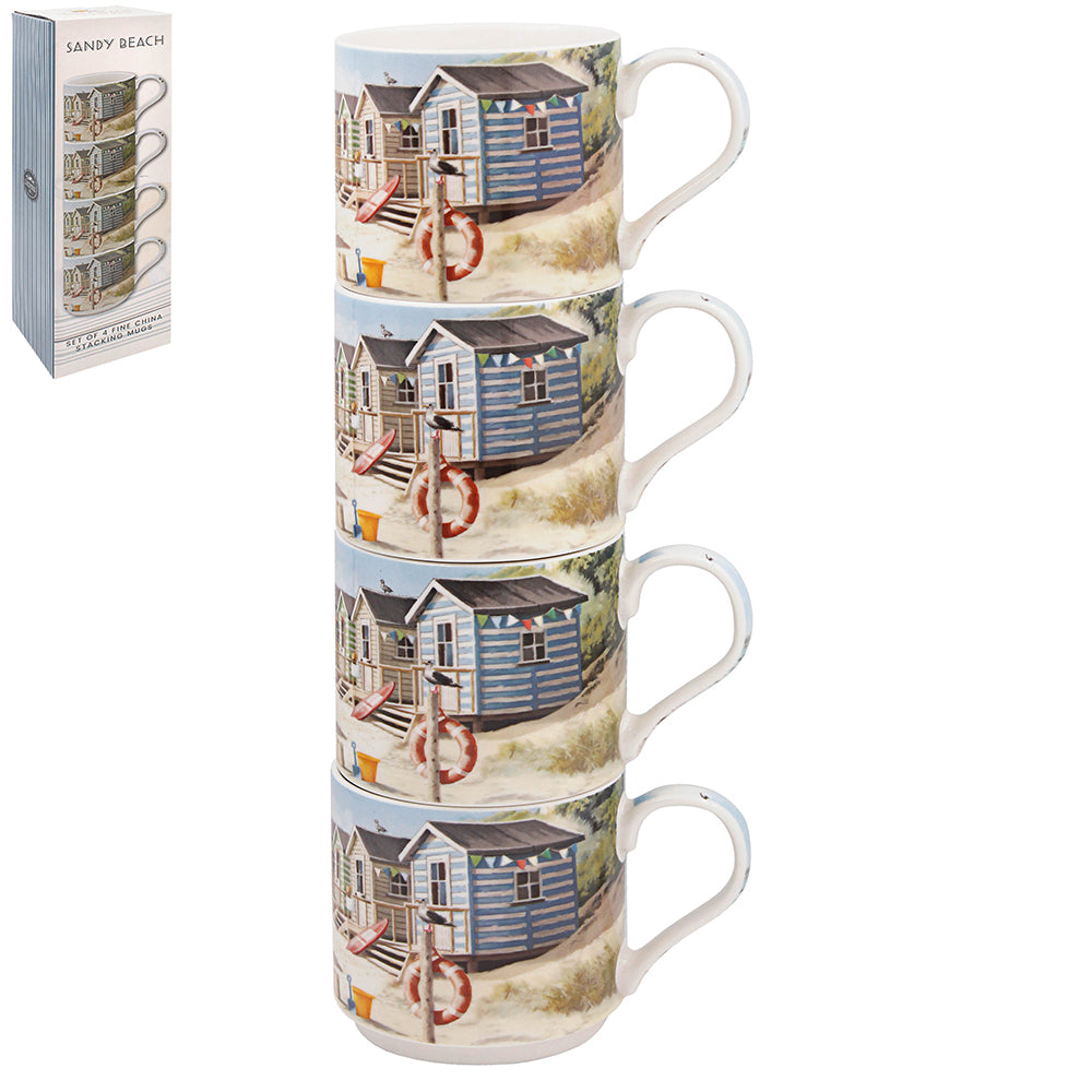 250ml Sandy Beach Stacking Mugs